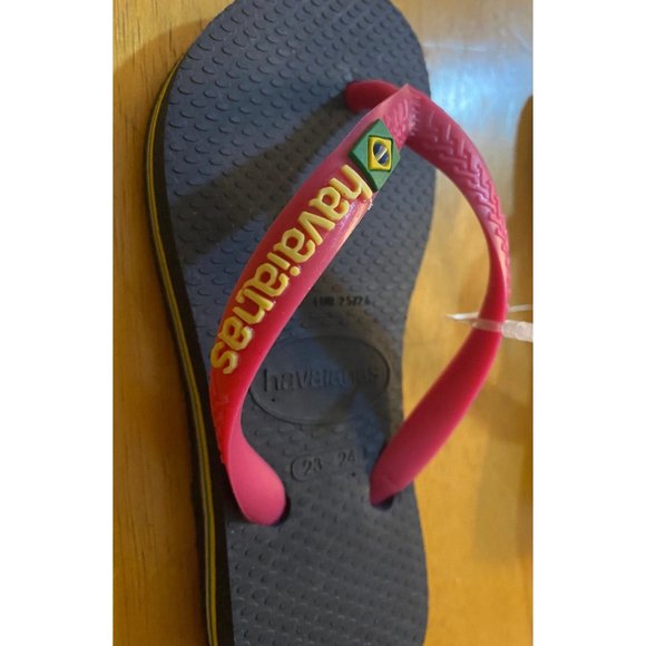 Havaianas Kids Navy & Pink Flip Flops Sz 10 - Picture 12 of 15